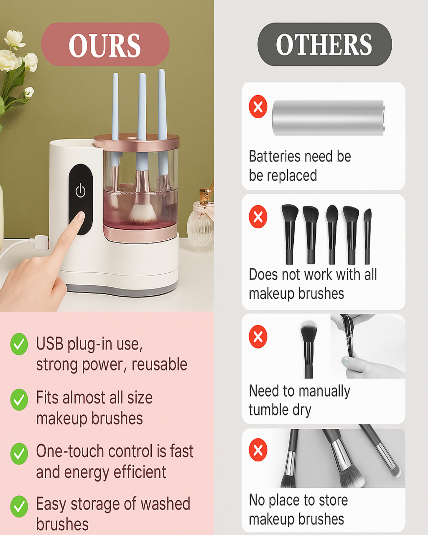 GLAMRINSE™ Pro Makeup Brush Cleaner
