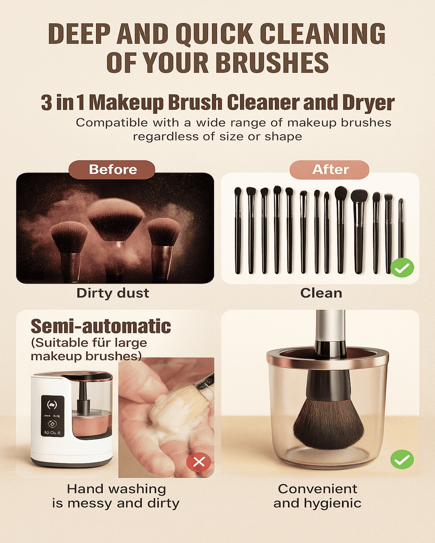 GLAMRINSE™ Pro Makeup Brush Cleaner